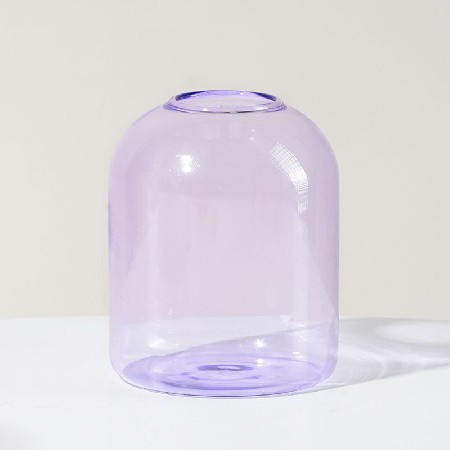 Glass vase candle stand ins style European and American style colorful transparent decoration exquisite home decoration candle holder customization