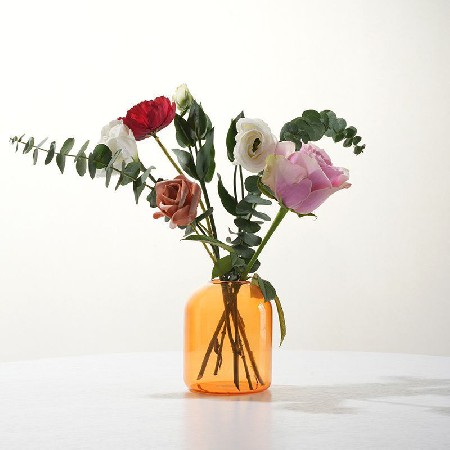 玻璃烛台ins风欧美风格彩色透明装饰花瓶家居装饰精美蜡烛台 定制