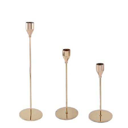 节日生日烛台金色轻奢蜡烛台灯家用西餐浪漫婚礼烛光晚餐道具烛台