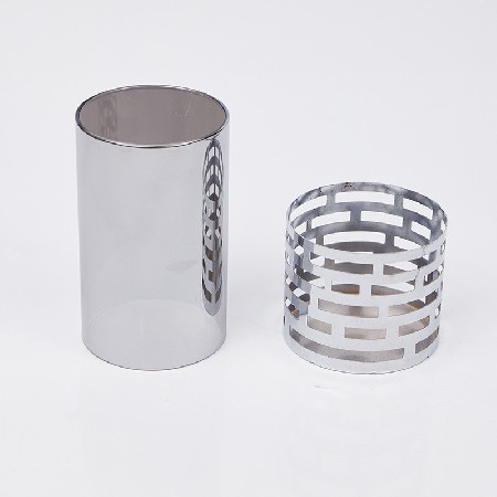 蜡烛台北欧镜面设计简约镂空艺术蜡烛杯家居装饰香薰摆件品蜡烛台