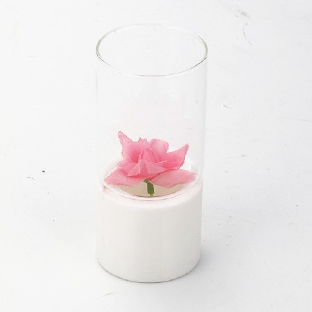 Modern minimalist transparent glass cover decoration, creative candle holder decoration, romantic bedside TV cabinet decoration