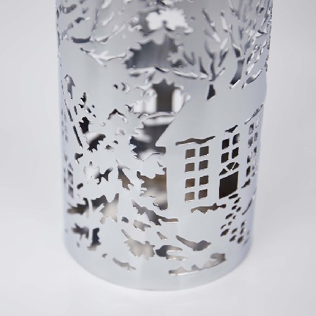 Christmas candle stand, reindeer snowflake, winter atmosphere candle stand, hollowed out translucent iron candle stand, European style candle holder