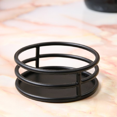 欧式简约家居客厅样板间玄关装饰品摆件金属烛台摆件镂空装饰灯台