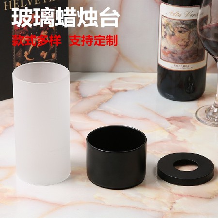 软装饰品烛台摆件样板房新古典金色客厅餐桌吧台铁艺玻璃摆设定制