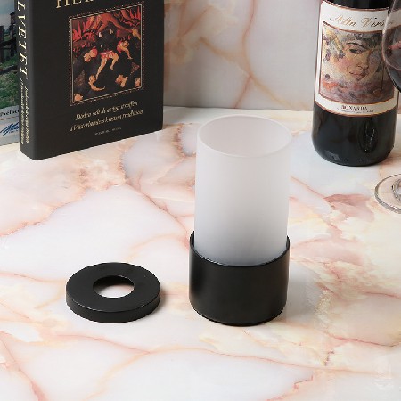 软装饰品烛台摆件样板房新古典金色客厅餐桌吧台铁艺玻璃摆设定制