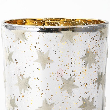 欧式金银色玻璃烛台杯圆形玻璃蜡烛杯家居婚庆酒吧用电镀加工定制