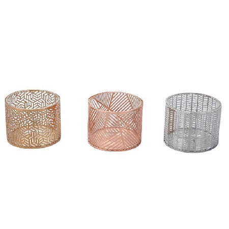 Japanese style circular creative glass candlestick candlestick dinner romantic candle cup Western restaurant decoration ornament candle cup customization