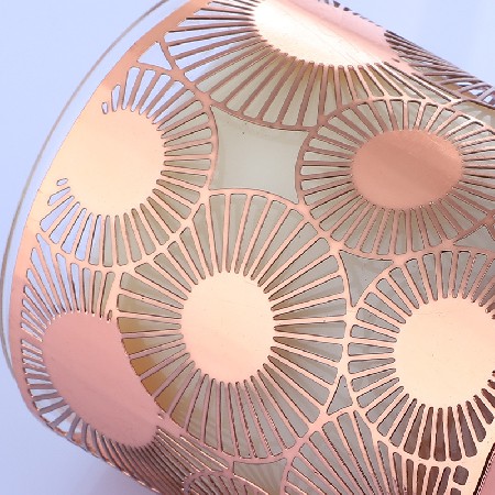 日式创意蜡烛罐浪漫氛围蜡烛台家居装饰摆件蜡烛罐金色带盖现货批