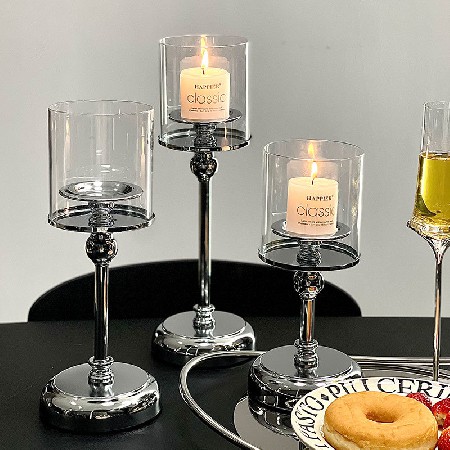 Vintage Candlestick Aromatherapy Candle Home Candlelight Dinner Prop Romantic Candle Pedestal Table Decoration Ornament