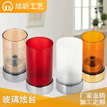 Nordic style minimalist glass candle holder, candle lamp, dining table decoration, candle holder wholesale processing, customized glass cover