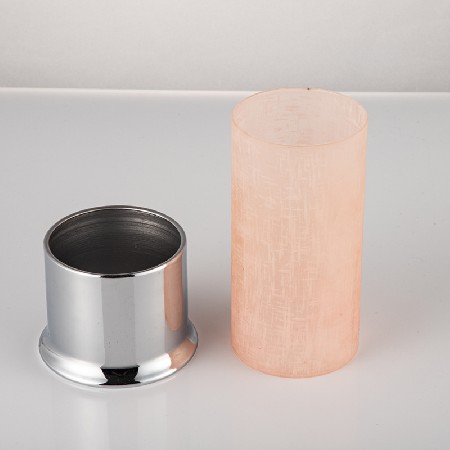 European style glass candle holder frosted pink simple candle holder romantic decoration candle stand decoration wedding home can be customized