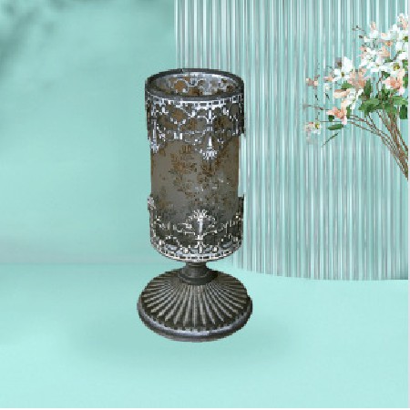Candleholder creative retro iron hollow candlestick wedding hotel home restaurant table decoration ornaments can be customized