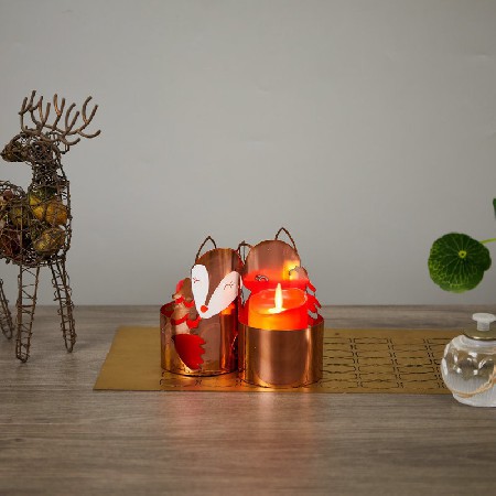 跨境热销小狐狸烛台香薰蜡烛底托创意家居装饰摆件容器可定制复古