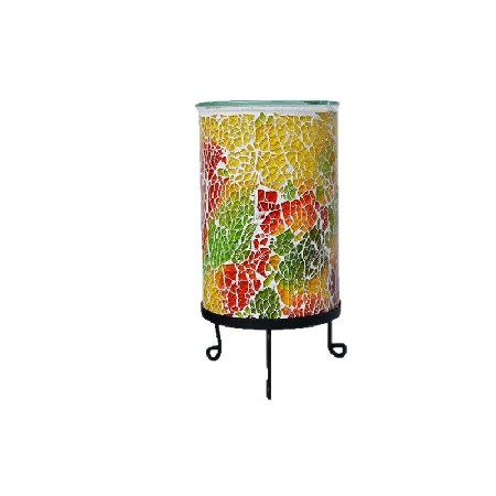 欧式插电香薰灯马赛克玻璃创意无火批发复古铁艺灯摆件定制夜灯