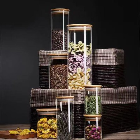 玻璃密封罐玻璃密封罐厨房食品防潮储物罐杂粮坚果陈皮茶叶罐批发