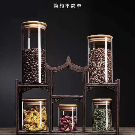 玻璃密封罐玻璃密封罐厨房食品防潮储物罐杂粮坚果陈皮茶叶罐批发