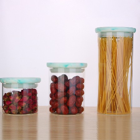 密封罐玻璃瓶透明茶叶罐厨房食品杂粮储物罐家用带盖收纳罐定制