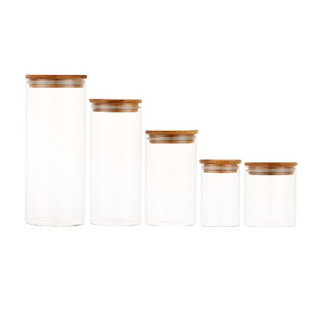 高硼硅玻璃密封罐食品储物罐木盖茶叶陈皮厨房杂粮储物玻璃罐定制