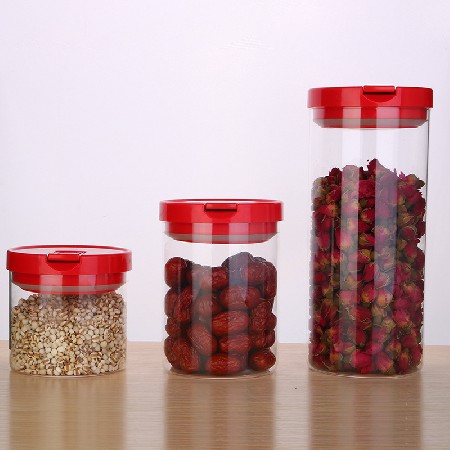 玻璃密封罐蜂蜜柠檬百香果食品瓶子杂粮透明储物罐带盖玻璃罐定制