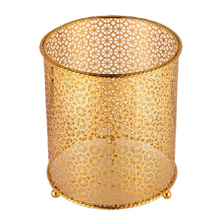 简约时尚垃圾桶北欧创意垃圾桶家用办公室废纸篓铁艺镂桶批发定制