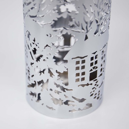 铁艺金属镂空蜡烛台圣诞烛台麋鹿雪花冬日氛围透光欧式蜡烛台定制