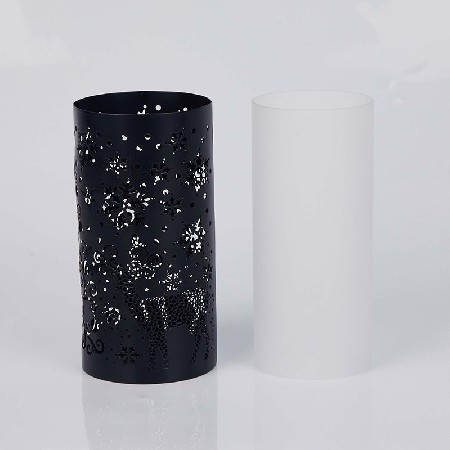 浪漫雪花圣诞蜡烛台复古烛台雕花美式蜡烛杯家居桌面装饰摆件定制