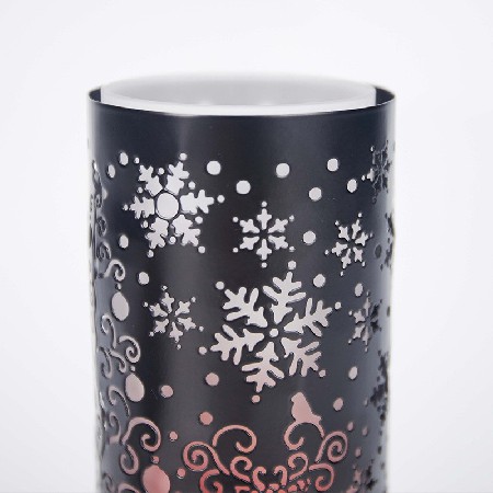 浪漫雪花圣诞蜡烛台复古烛台雕花美式蜡烛杯家居桌面装饰摆件定制