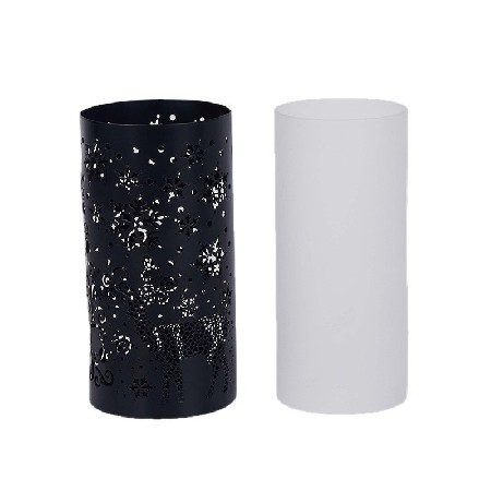 浪漫雪花圣诞蜡烛台复古烛台雕花美式蜡烛杯家居桌面装饰摆件定制