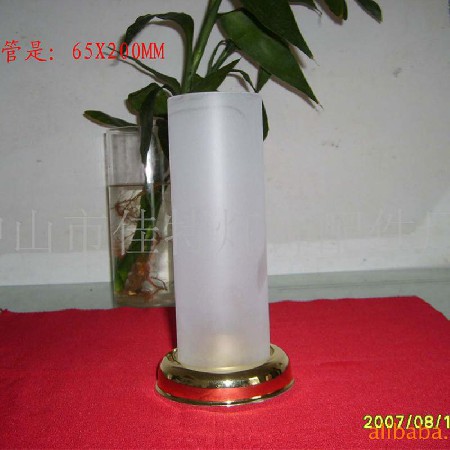 Frosted soft metal candlestick
